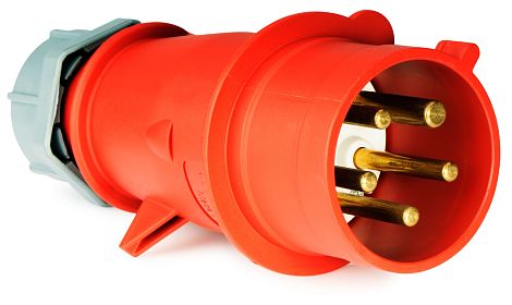 Вилка переносная 033 2Р+РЕ 63А 220В IP67 EKF